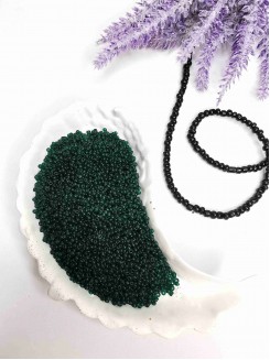 Бисер 13/0 класс А, калиброванный Чехия (темно-зеленый)